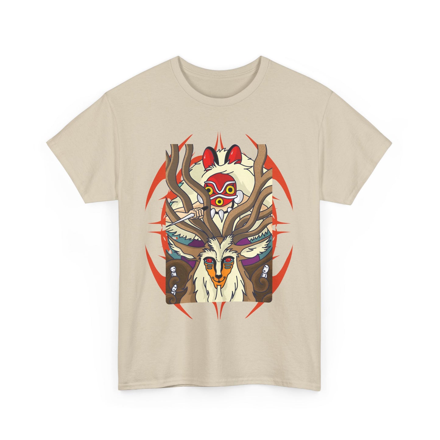 Forest Spirit Princess Mononoke T-Shirt | Ghibli Cotton Anime Tee