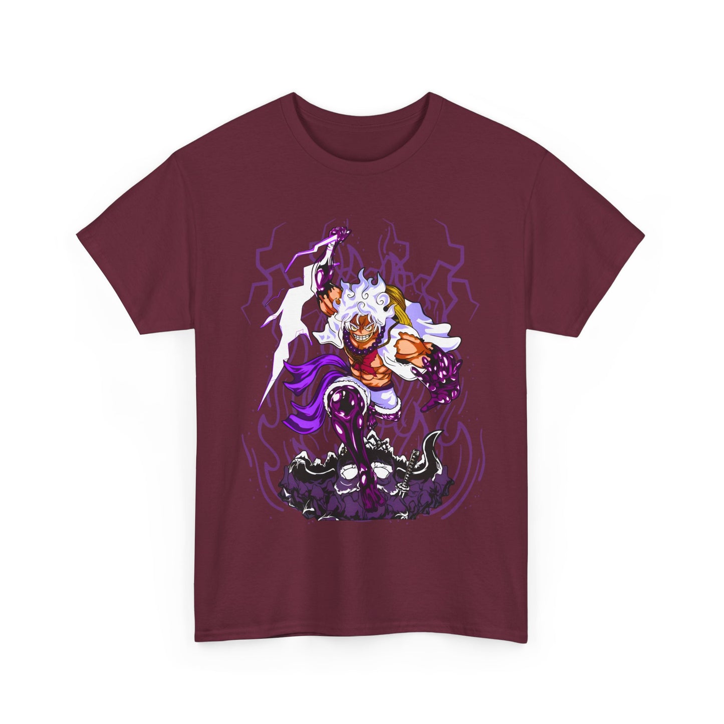 Luffy Gear 5 One Piece T-Shirt – 100% Cotton Anime Tee for Straw Hat Fans