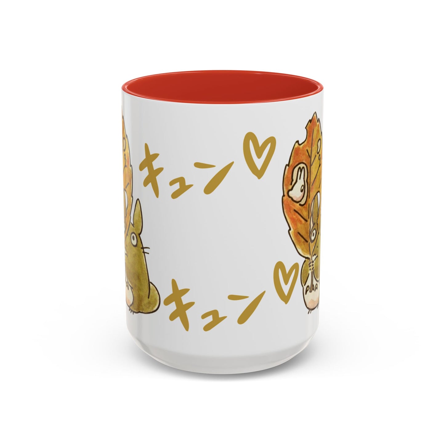 Cute Totoro Accent Mug – Studio Ghibli Color Handle Cup 11oz & 15oz – Kawaii Anime Coffee Mug Gift