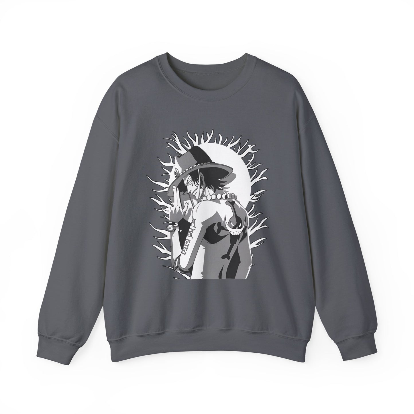 Portgas D. Ace One Piece Sweatshirt – 100% Cotton Anime Pullover for Fire Fist Fans