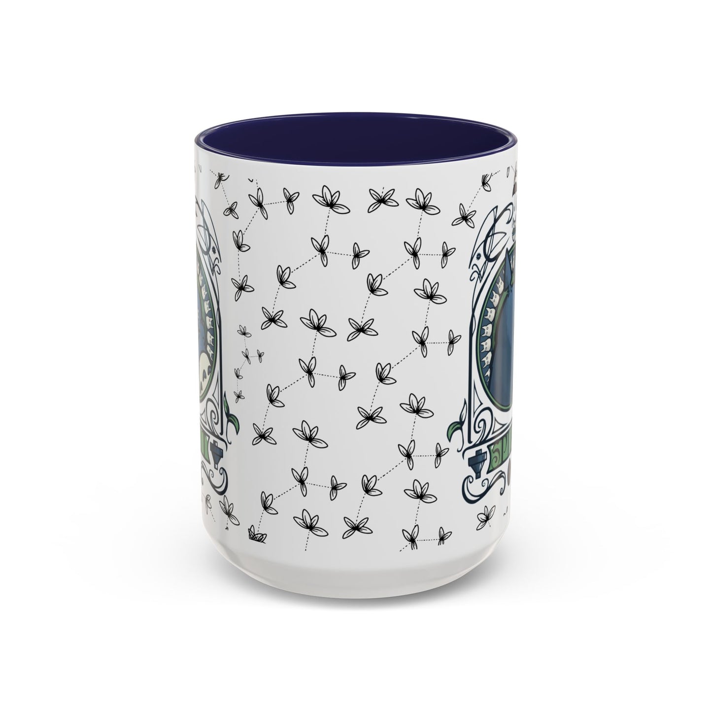 Totoro Spirited Ghibli Accent Handle Mug – 11oz & 15oz Anime Cup – Studio Ghibli Coffee Gift
