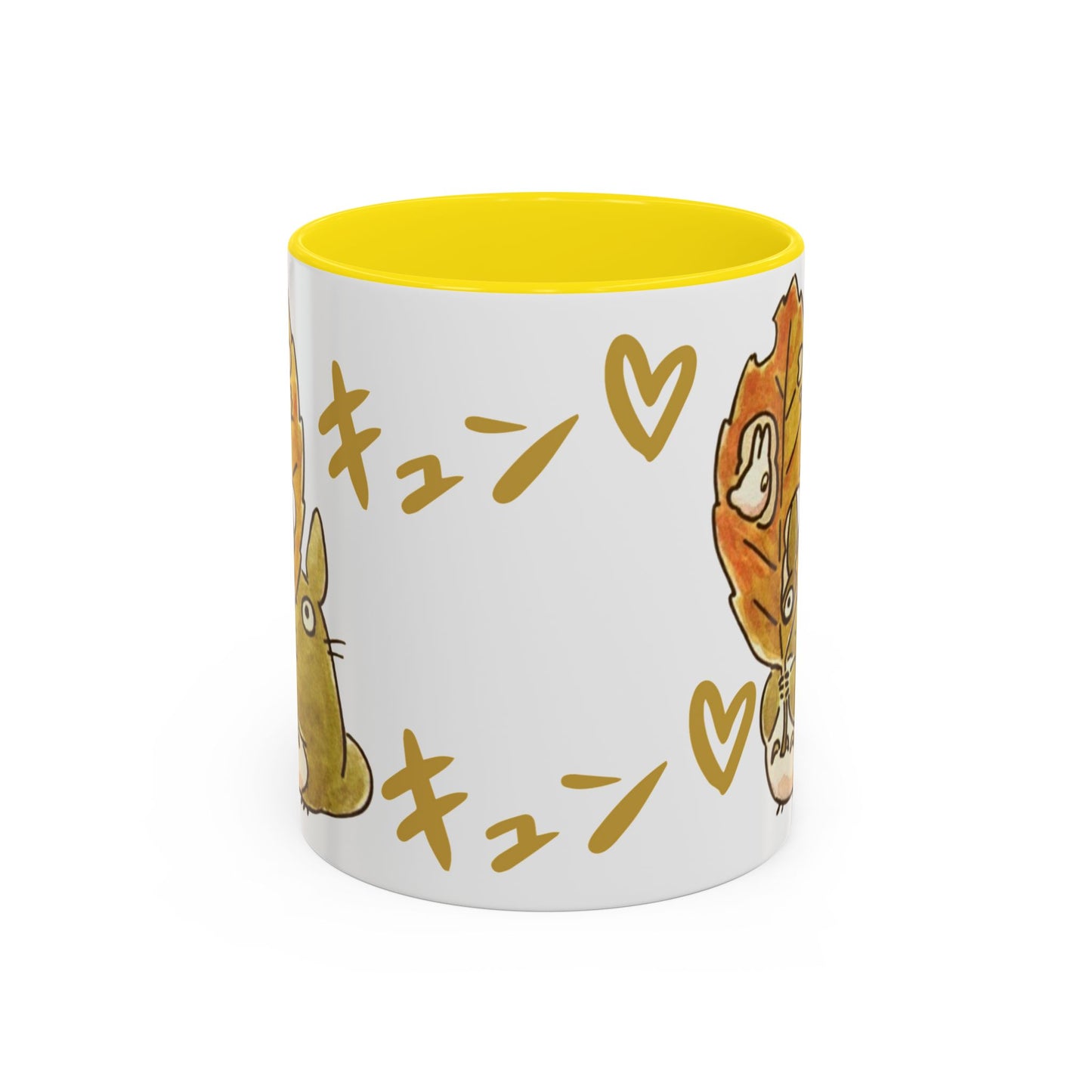 Cute Totoro Accent Mug – Studio Ghibli Color Handle Cup 11oz & 15oz – Kawaii Anime Coffee Mug Gift