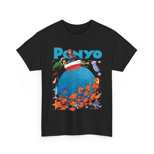 Ponyo and Sosuke Boat Adventure T-Shirt – 100% Cotton Studio Ghibli Inspired Tee