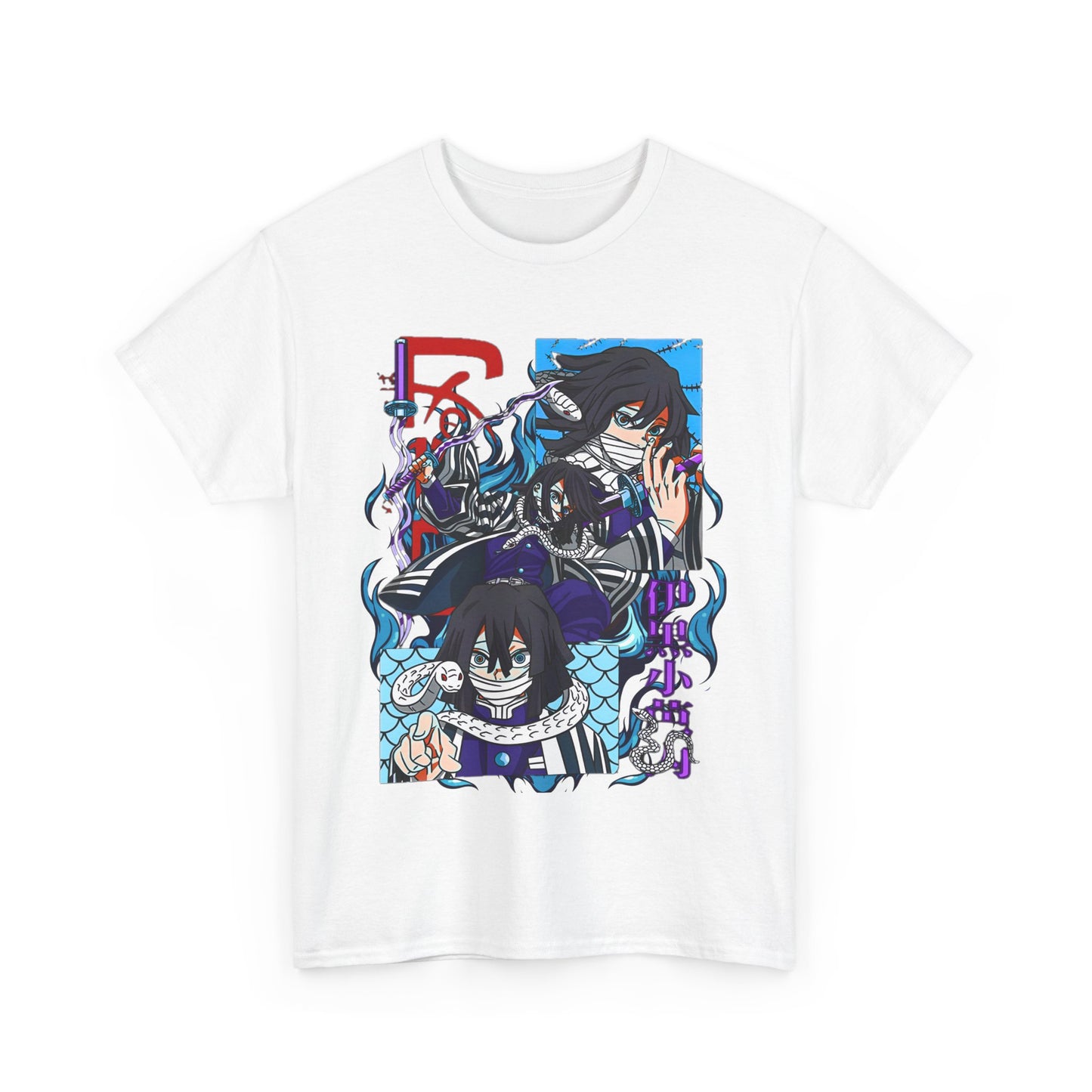 Obanai Iguro Demon Slayer T-Shirt – 100% Cotton Anime Shirt Featuring the Serpent Hashira