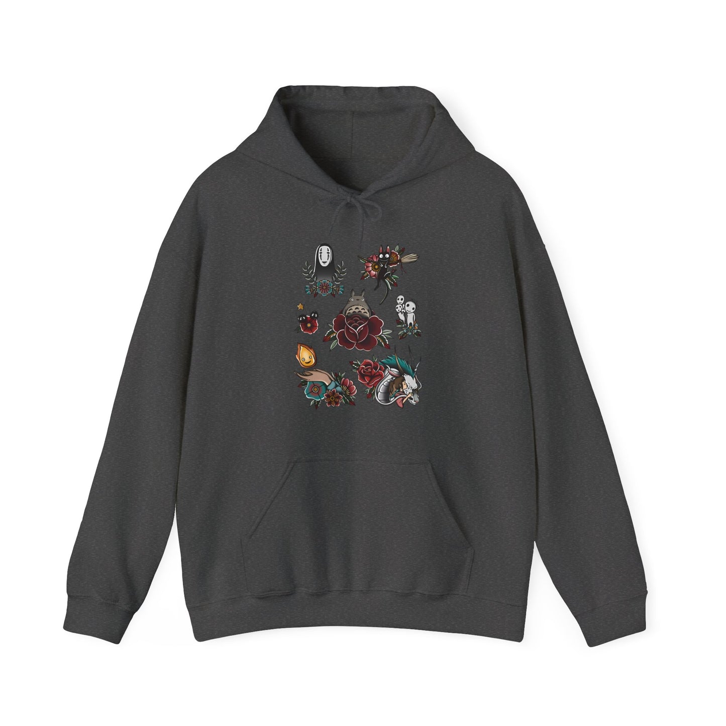 Studio Ghibli Characters Hoodie – 100% Cotton Anime Pullover Featuring Beloved Ghibli Icons