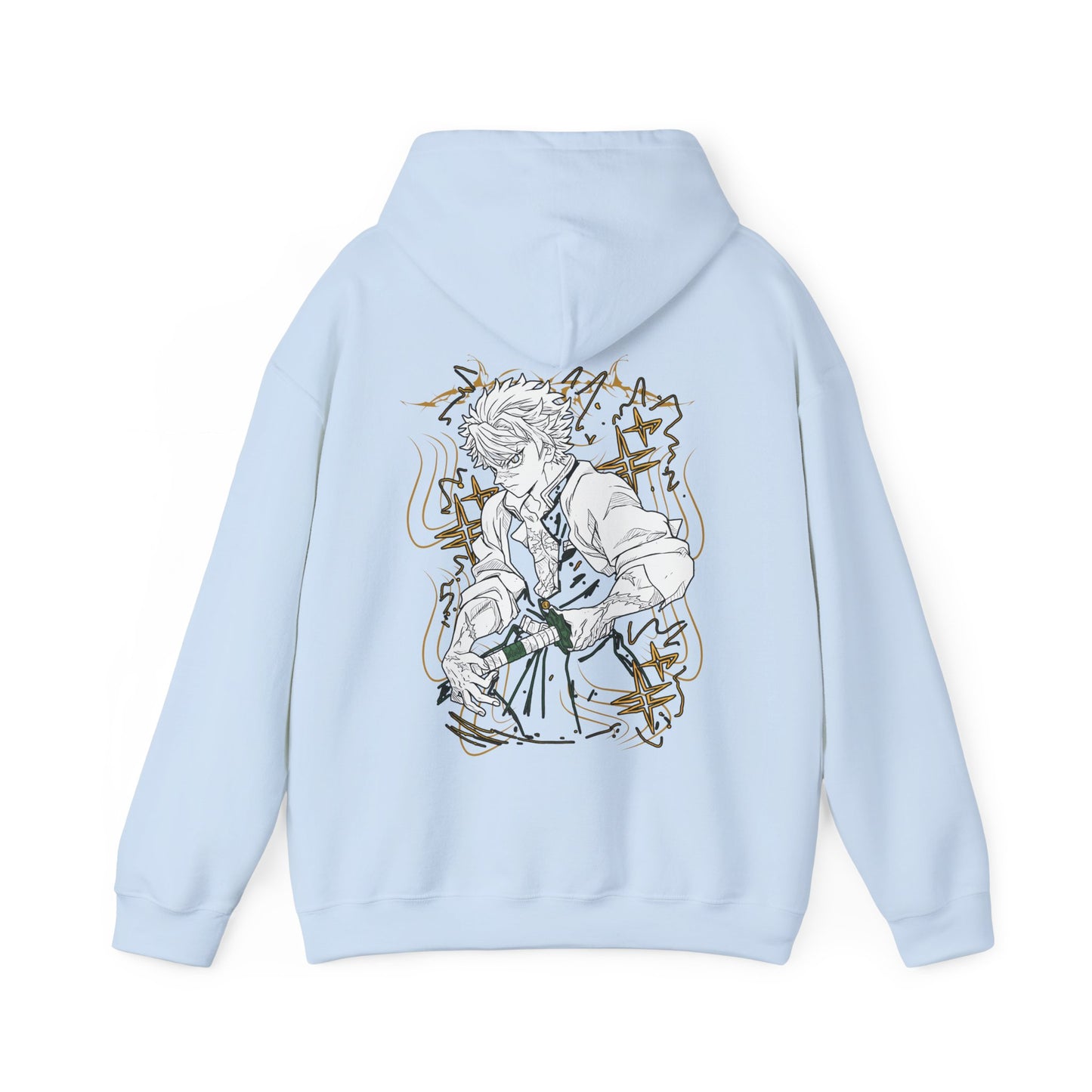 Sanemi Shinazugawa Back Print Hoodie – 100% Cotton Demon Slayer Streetwear for Anime Fans