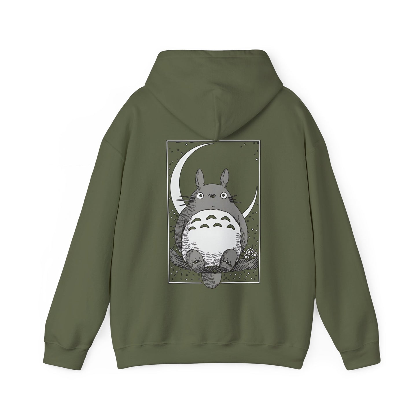 Totoro Night Dreams Back Print Hoodie – 100% Cotton Studio Ghibli Sweatshirt for Anime Lovers