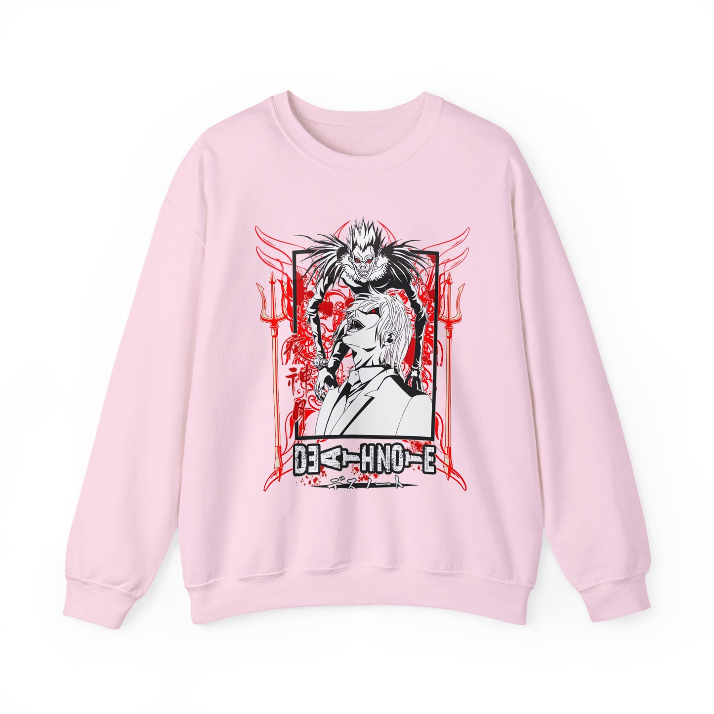 Death Note Anime Sweatshirt – 100% Cotton Pullover Featuring Light, L & Ryuk