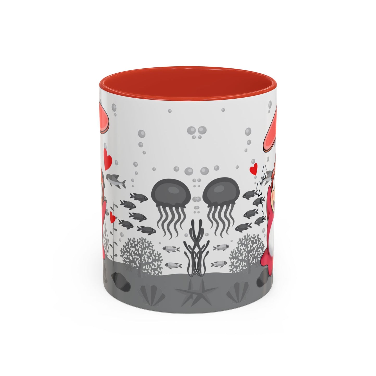 Ponyo Ham Accent Handle Mug – Studio Ghibli Coffee Cup – 11oz & 15oz Anime Gift for Fans