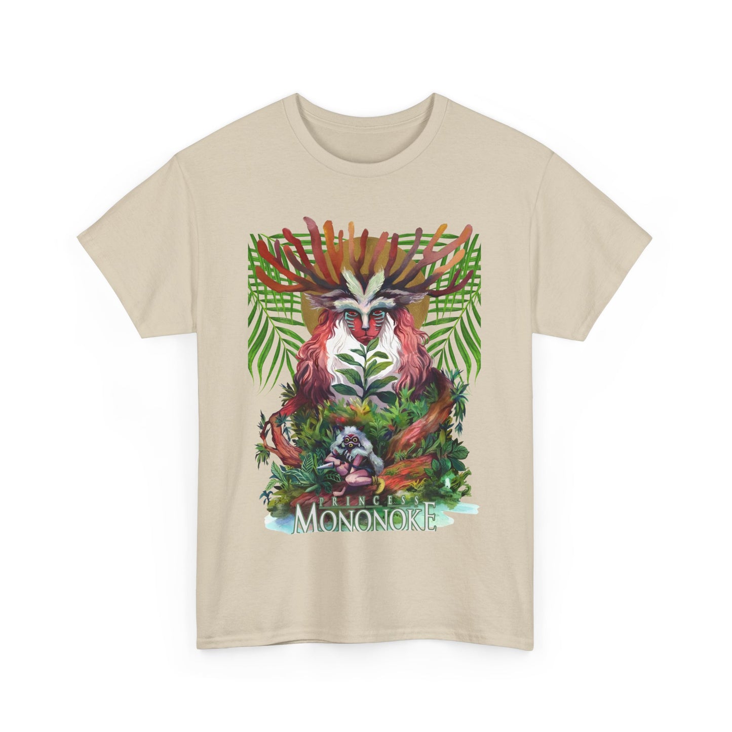 Forest Spirit T-Shirt 100% Cotton Princess Mononoke Studio Ghibli Tee