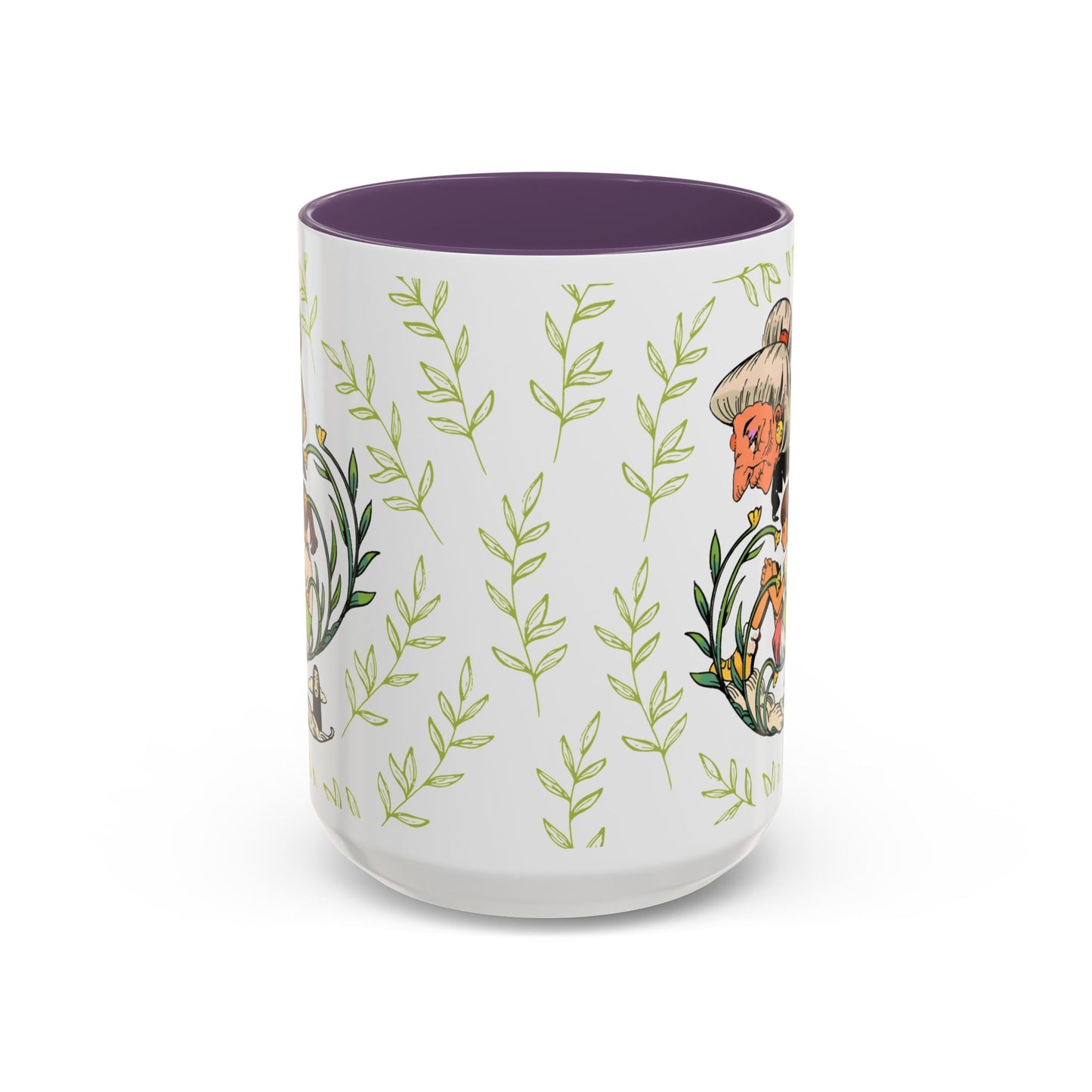 Spirited Away Chihiro Accent Mug – Studio Ghibli Coffee Cup with Colored Handle – 11oz & 15oz Ceramic Anime Gift