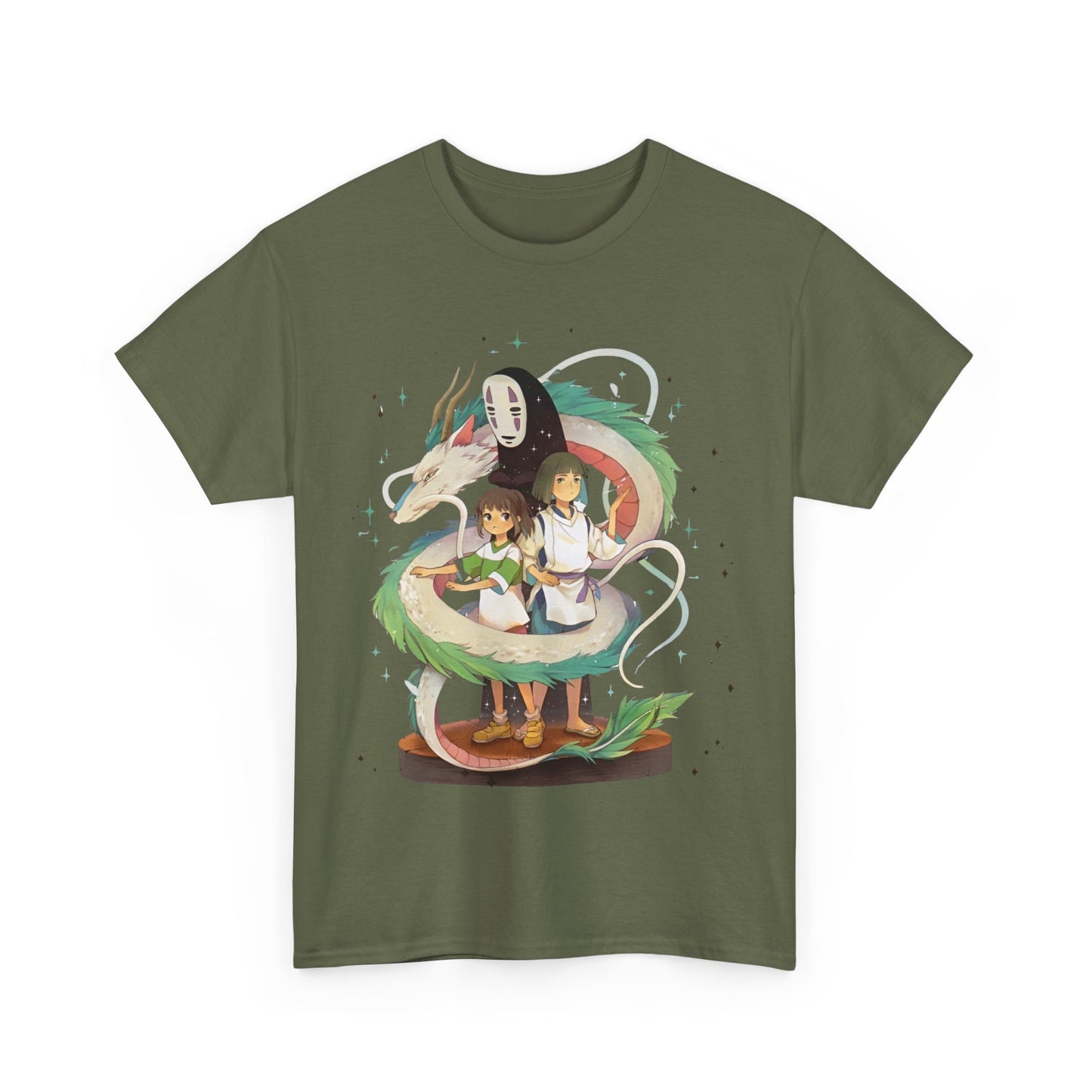 No Face Chihiro and Haku T-Shirt – 100% Cotton Spirited Away Anime Tee