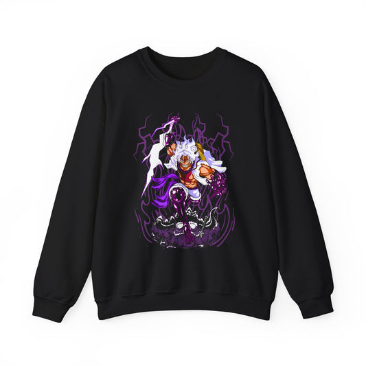 Luffy Gear 5 One Piece Sweatshirt – 100% Cotton Anime Pullover for Straw Hat Fans
