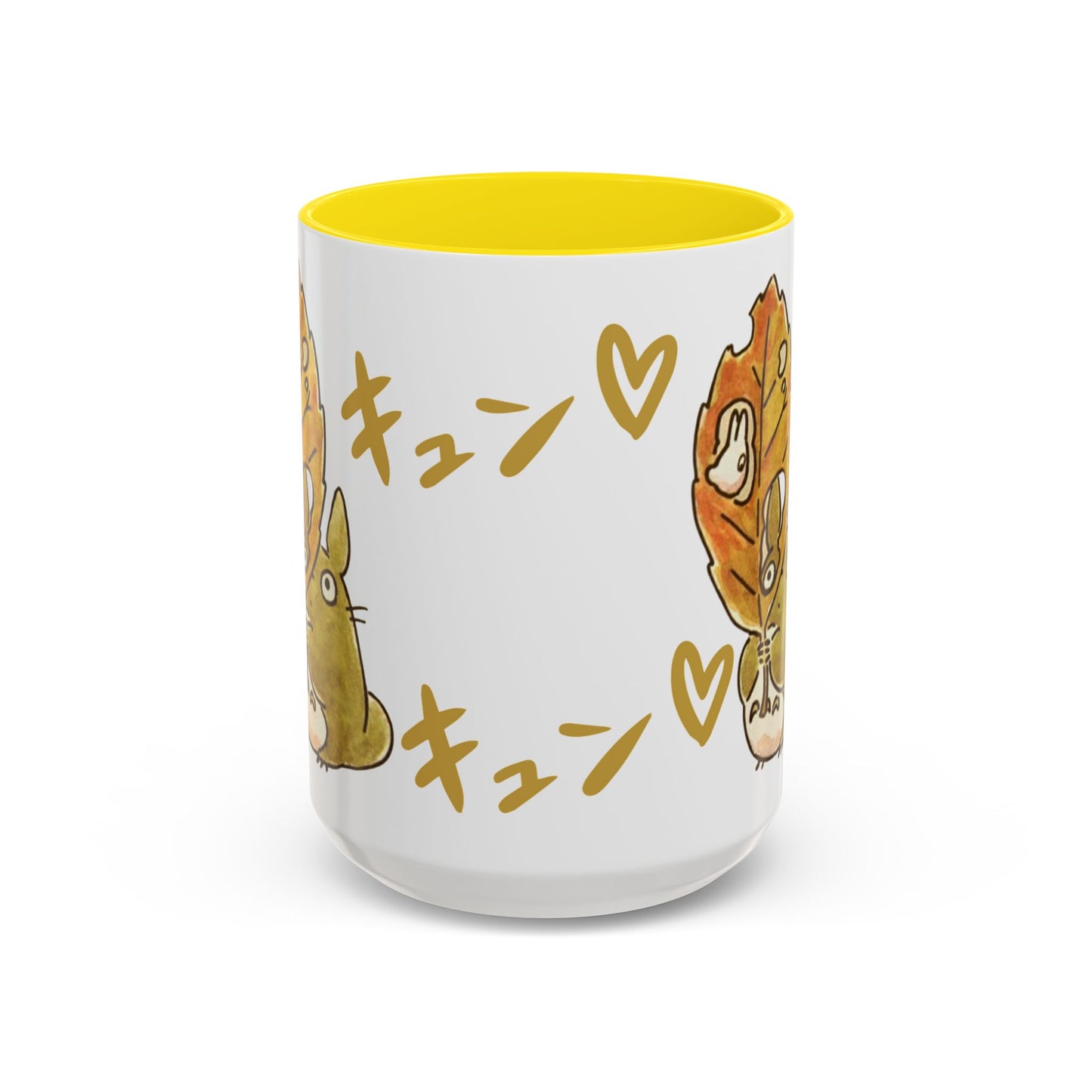 Cute Totoro Accent Mug – Studio Ghibli Color Handle Cup 11oz & 15oz – Kawaii Anime Coffee Mug Gift