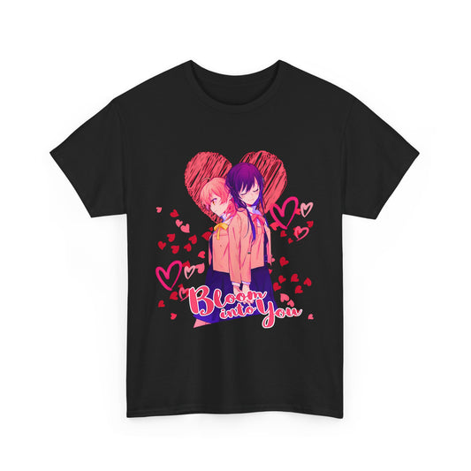 Bloom Into You T-Shirt – 100% Cotton Yuri Anime Tee Featuring Yuu and Touko