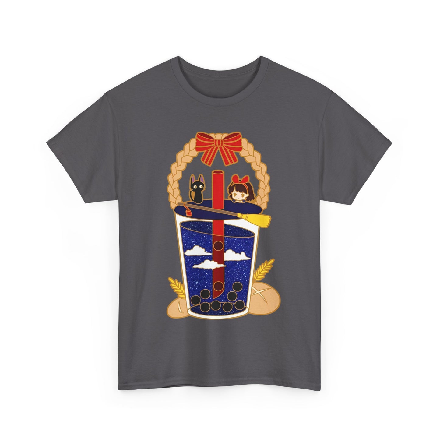 Kiki’s Delivery Service Smoothie Art T-Shirt | 100% Cotton Studio Ghibli Anime Tee