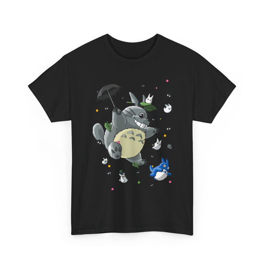 Totoro Umbrella Wind T-Shirt – 100% Cotton Studio Ghibli Anime Tee