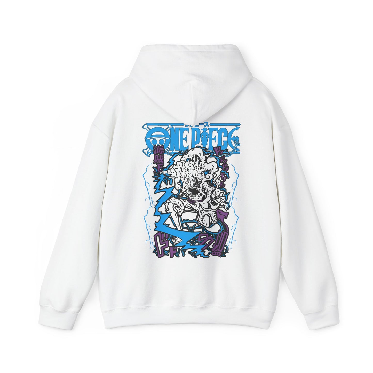 Luffy Gear Back Print Hoodie – One Piece 100% Cotton Anime Hoodie Featuring Gear 5 Design