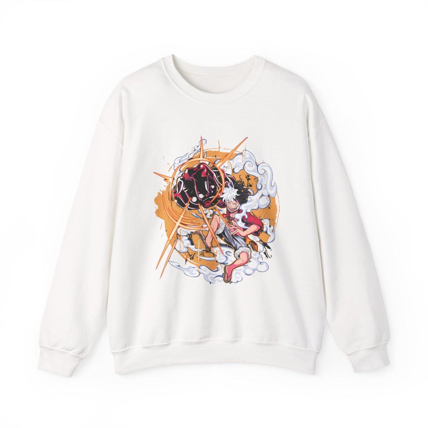 Power Luffy Sweatshirt – 100% Cotton One Piece Anime Pullover for Fans