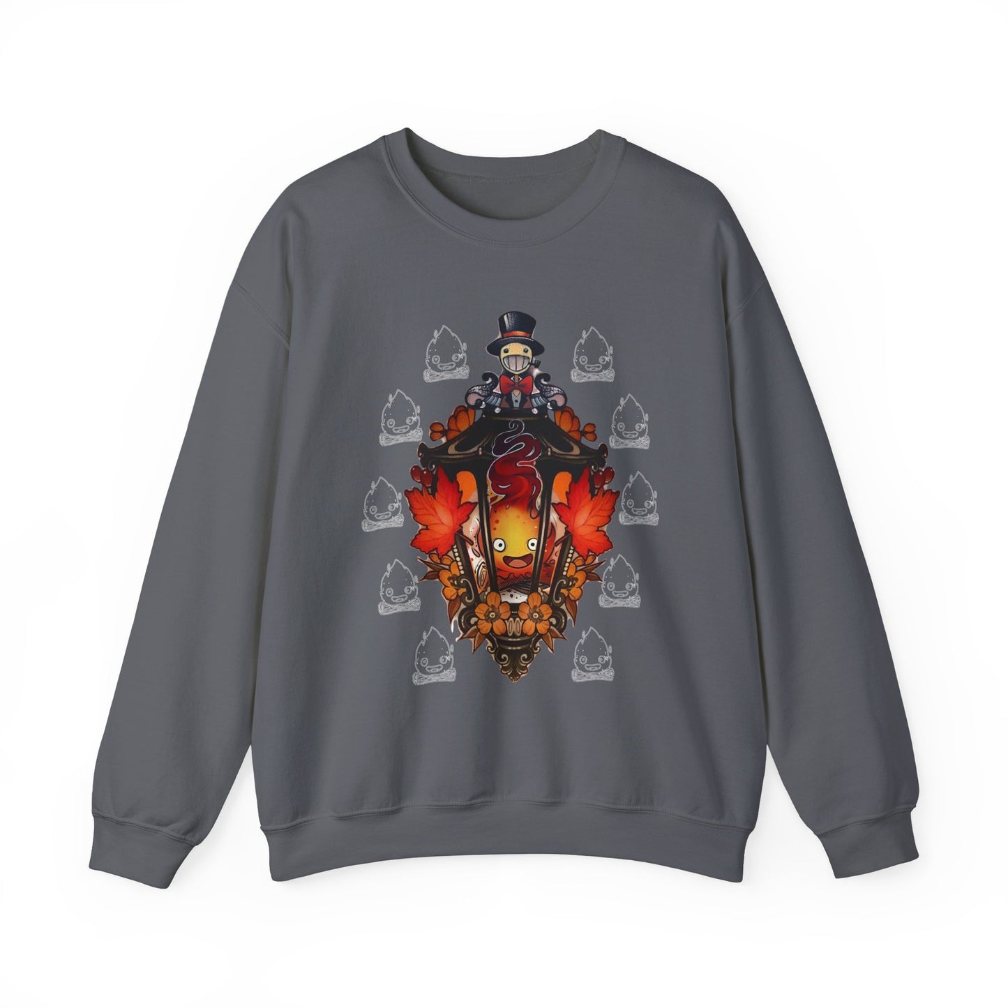 Calcifer Sweatshirt – 100% Cotton Howl's Moving Castle Studio Ghibli Cozy Pullover