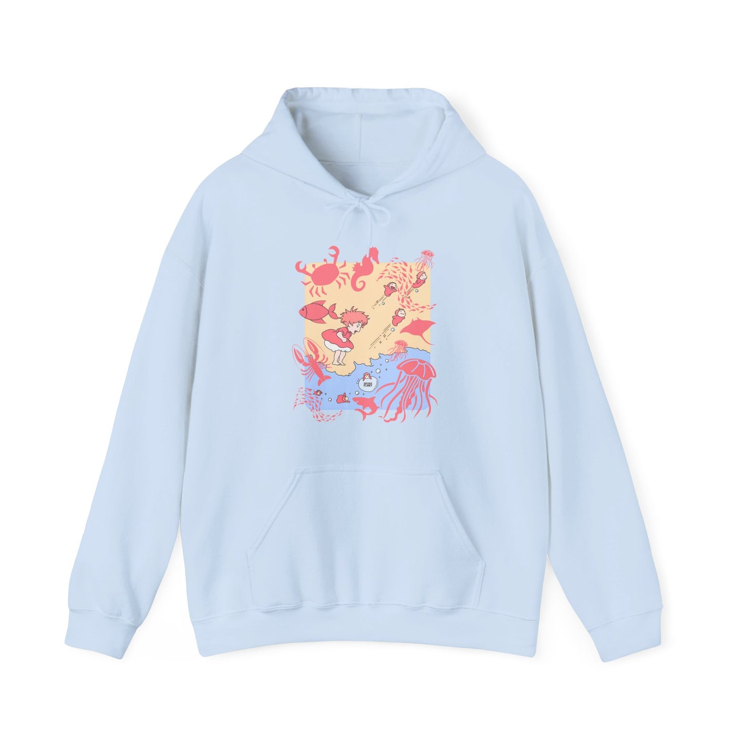 Ponyo Sea World Hoodie – 100% Cotton Studio Ghibli Ocean Anime Hoodie