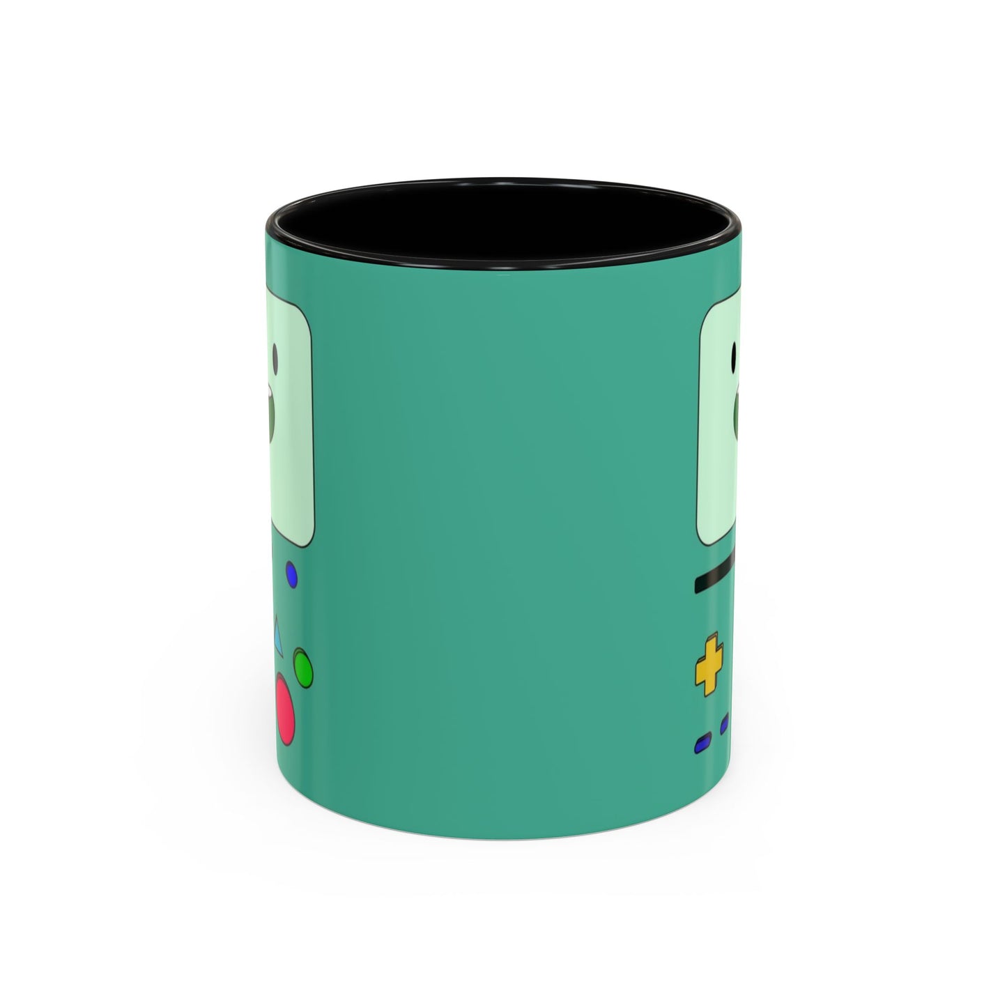 BMO Adventure Time Accent Handle Mug – Colorful Beemo Cup – 11oz & 15oz Ceramic Gift for Cartoon Fans