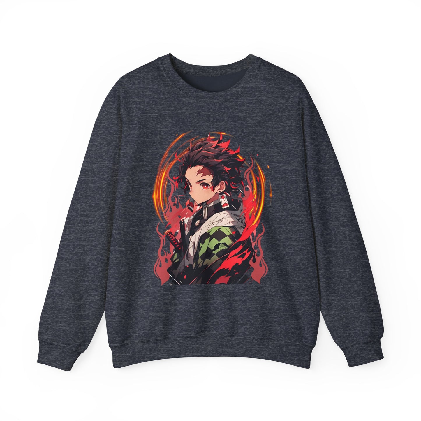 Tanjiro Kamado Demon Slayer Sweatshirt – 100% Cotton Anime Pullover for Kimetsu no Yaiba Fans