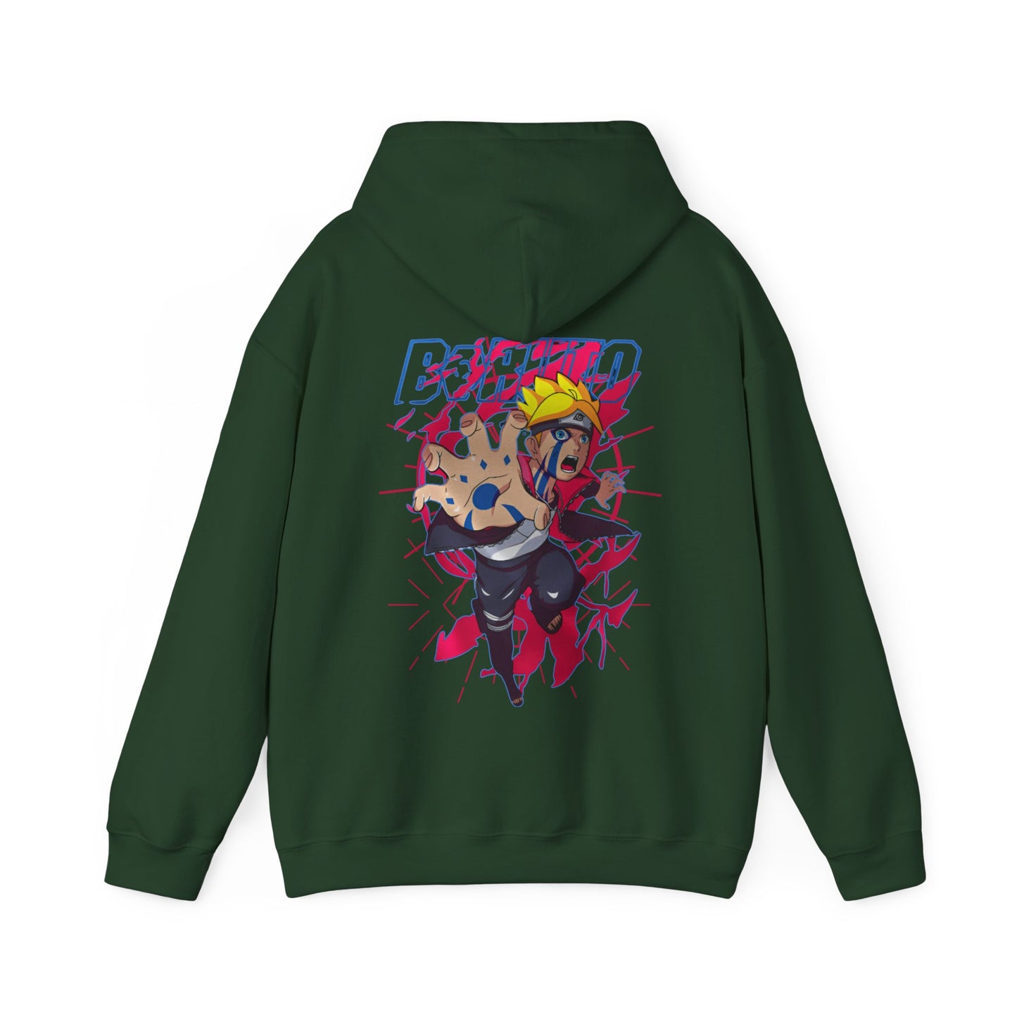 Boruto Naruto Next Generations Back Print Hoodie – 100% Cotton Anime Hoodie for Boruto Fans