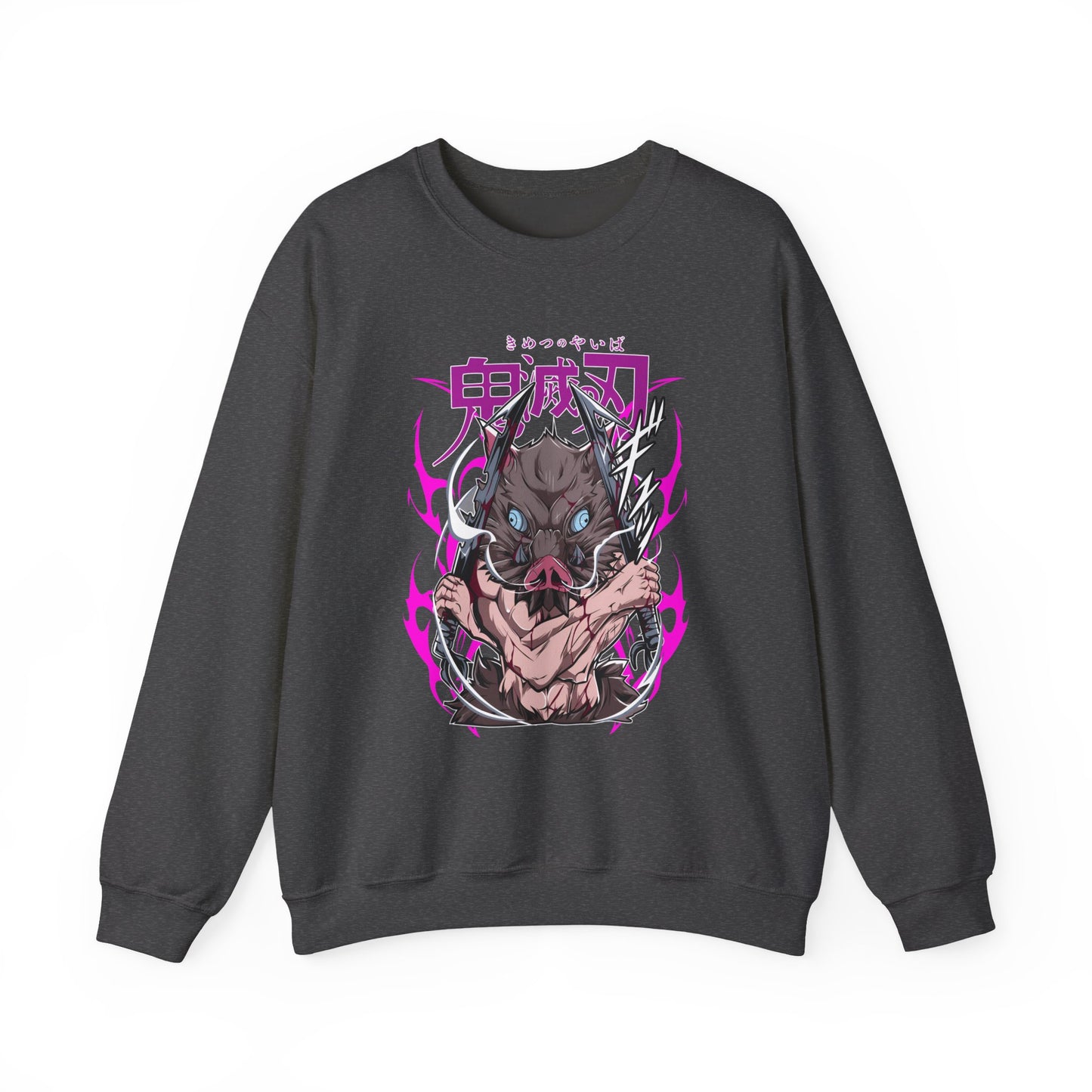 Inosuke Hashibira Demon Slayer Sweatshirt – 100% Cotton Anime Pullover for Boar Head Fans