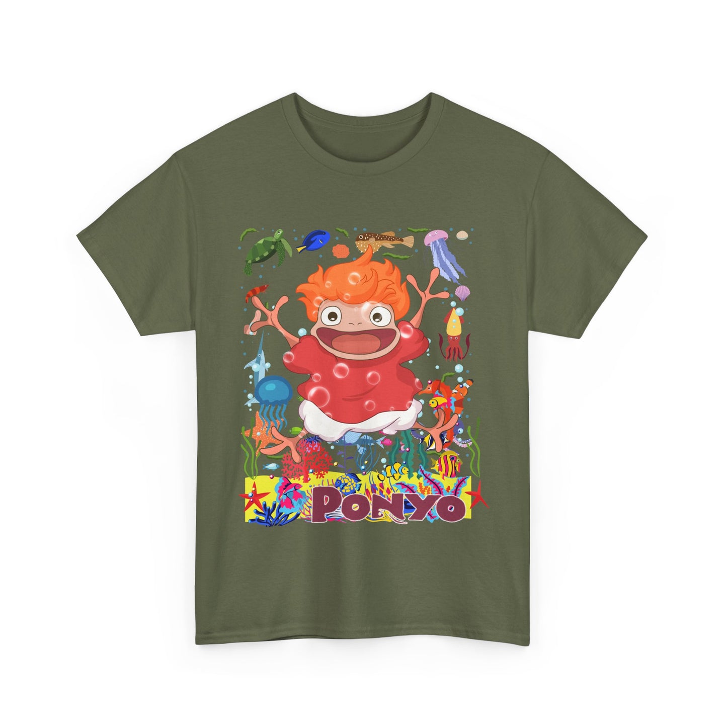 Ponyo Studio Ghibli T-Shirt 100% Cotton Anime Tee