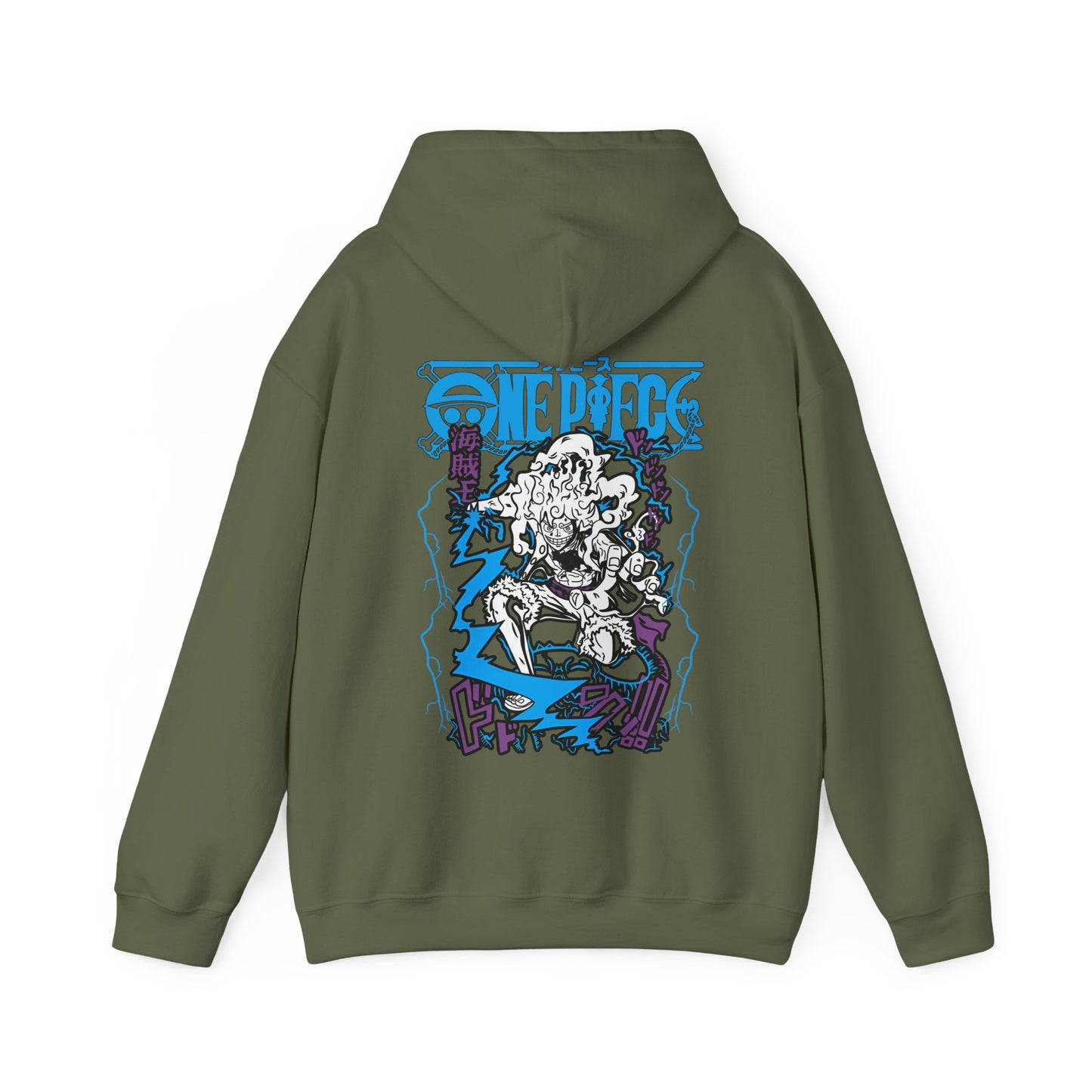 Luffy Gear Back Print Hoodie – One Piece 100% Cotton Anime Hoodie Featuring Gear 5 Design