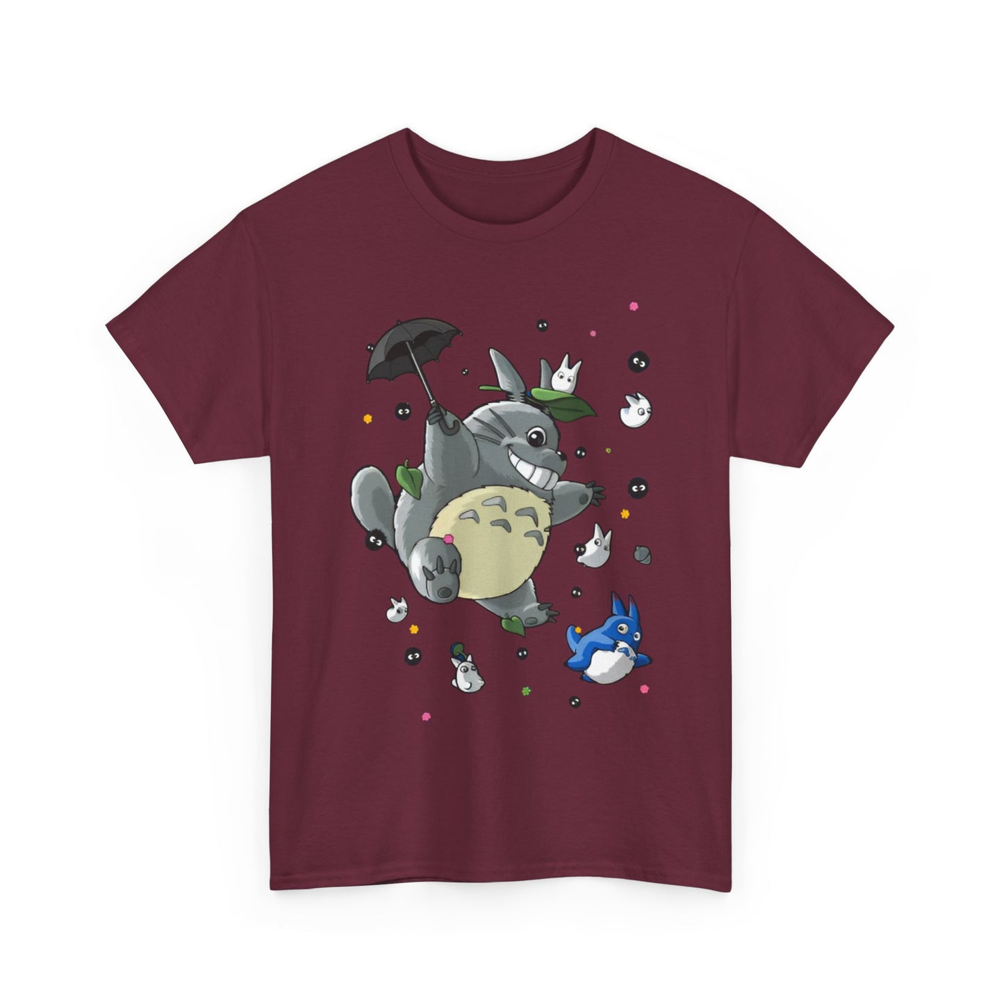 Totoro Umbrella Wind T-Shirt – 100% Cotton Studio Ghibli Anime Tee