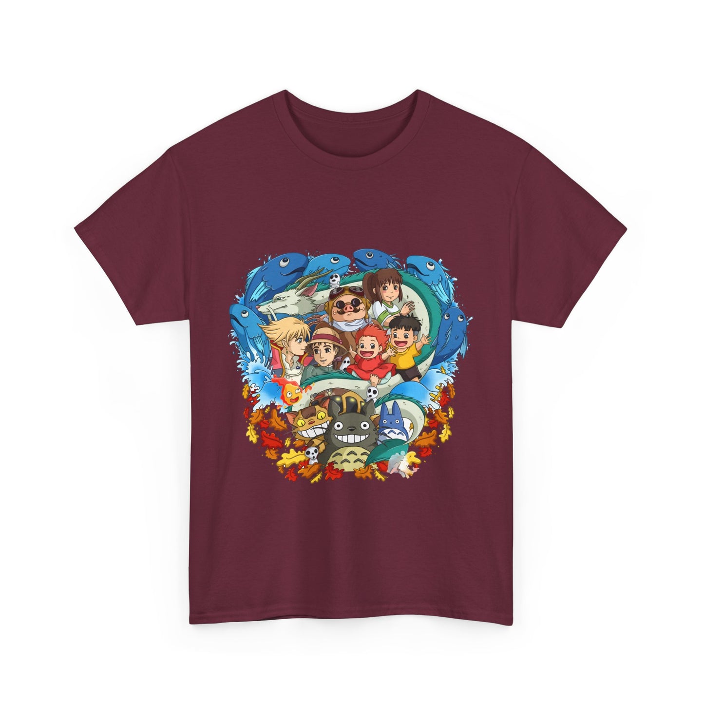 Studio Ghibli Characters T-Shirt – 100% Cotton Anime Tee for Ghibli Fans