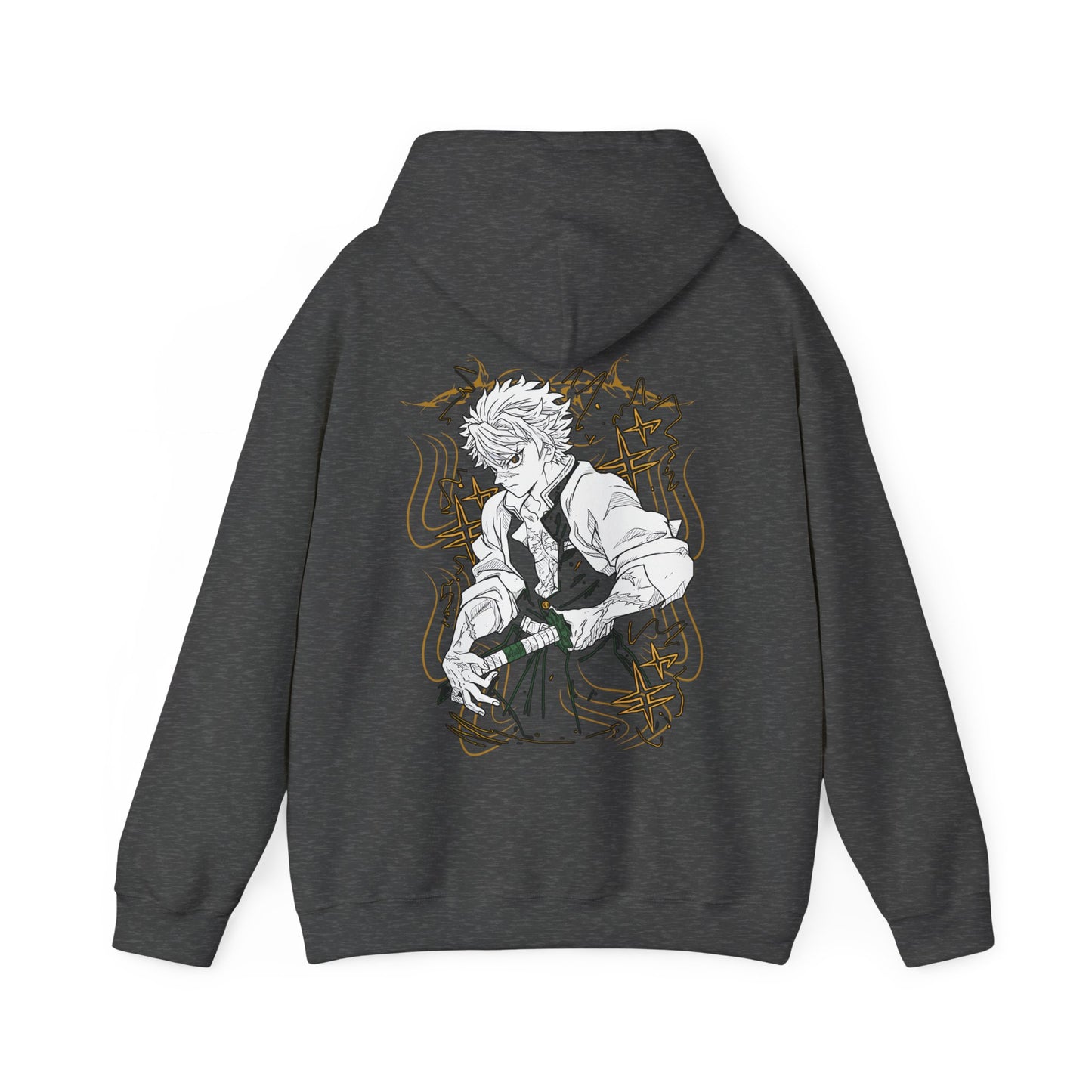 Sanemi Shinazugawa Back Print Hoodie – 100% Cotton Demon Slayer Streetwear for Anime Fans