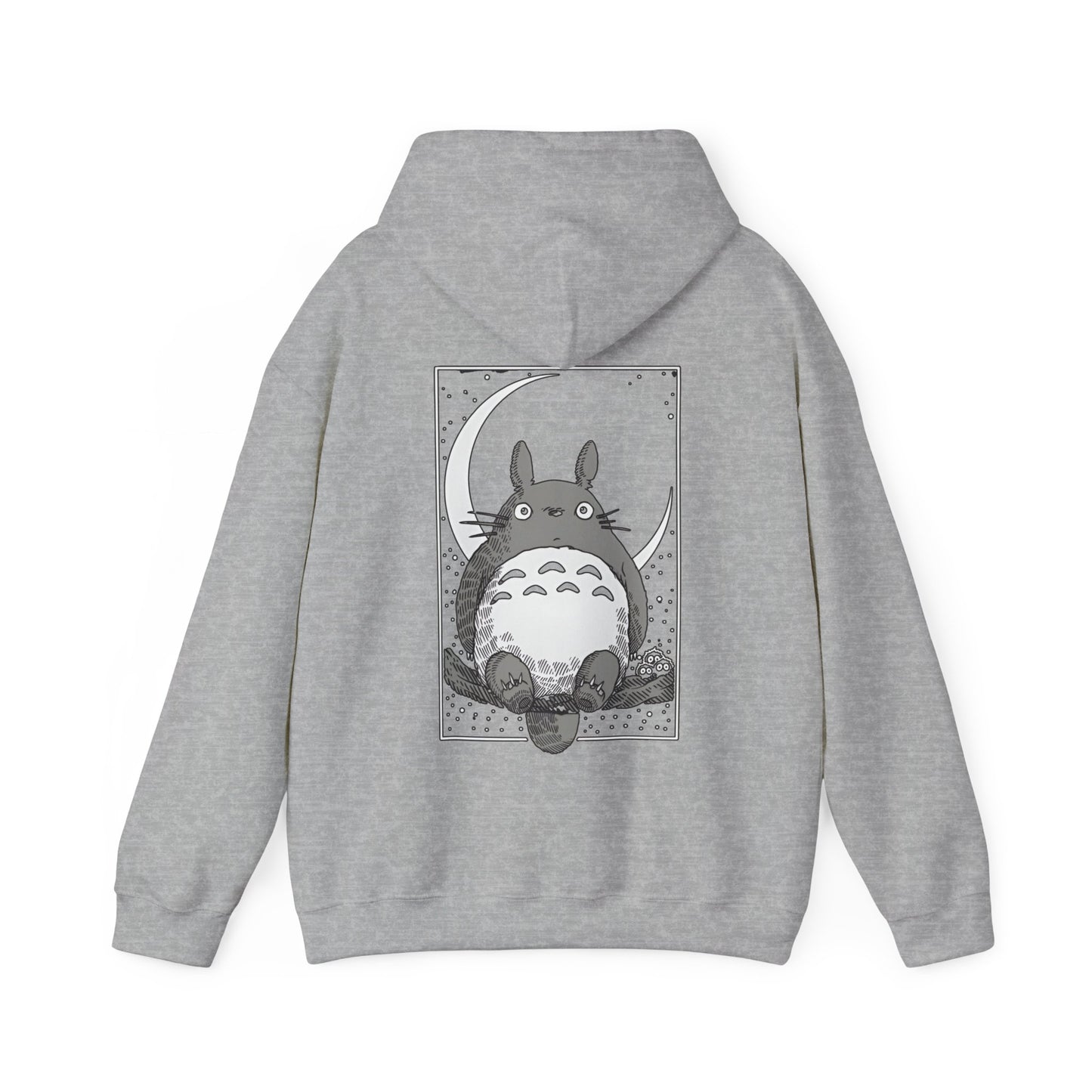 Totoro Night Dreams Back Print Hoodie – 100% Cotton Studio Ghibli Sweatshirt for Anime Lovers