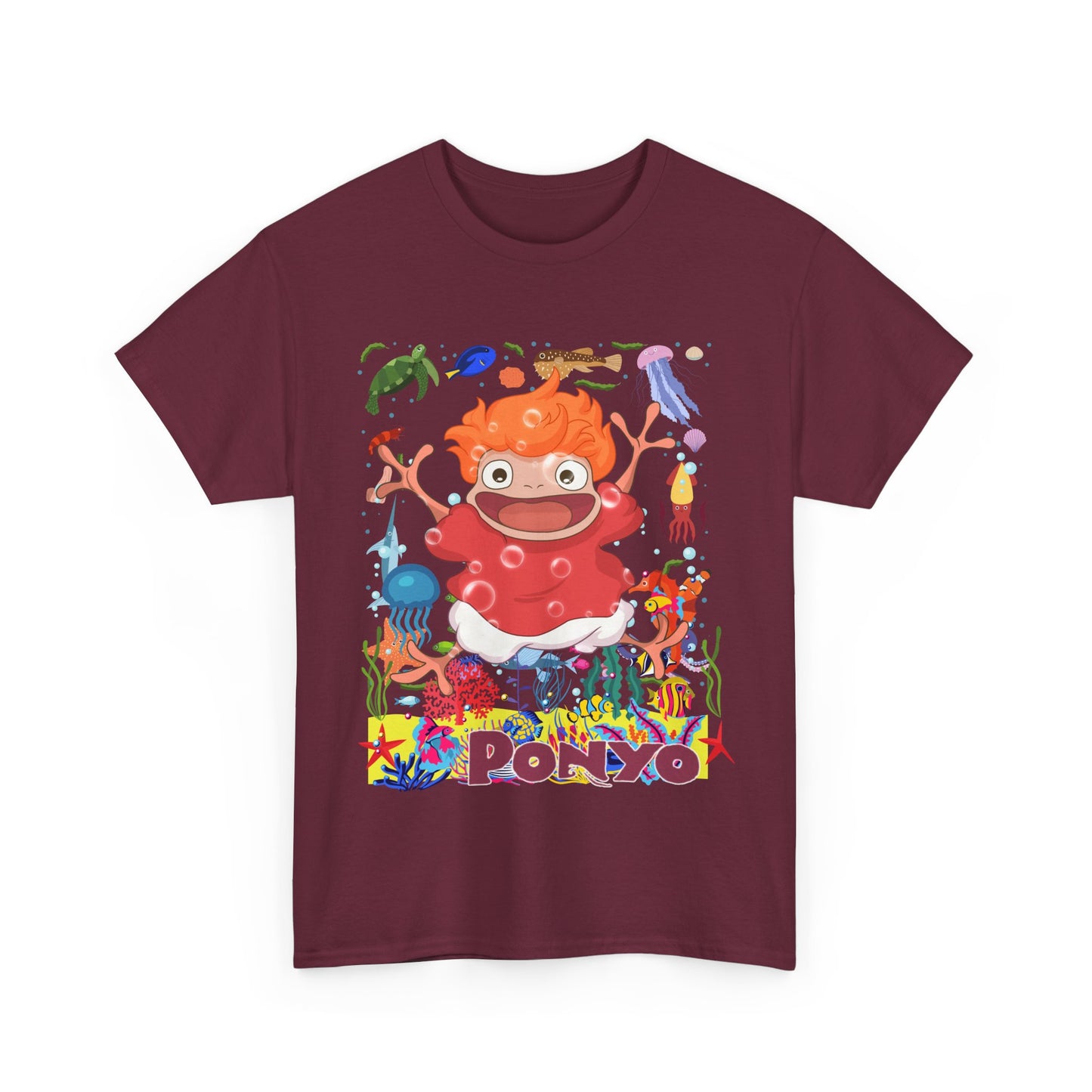 Ponyo Studio Ghibli T-Shirt 100% Cotton Anime Tee
