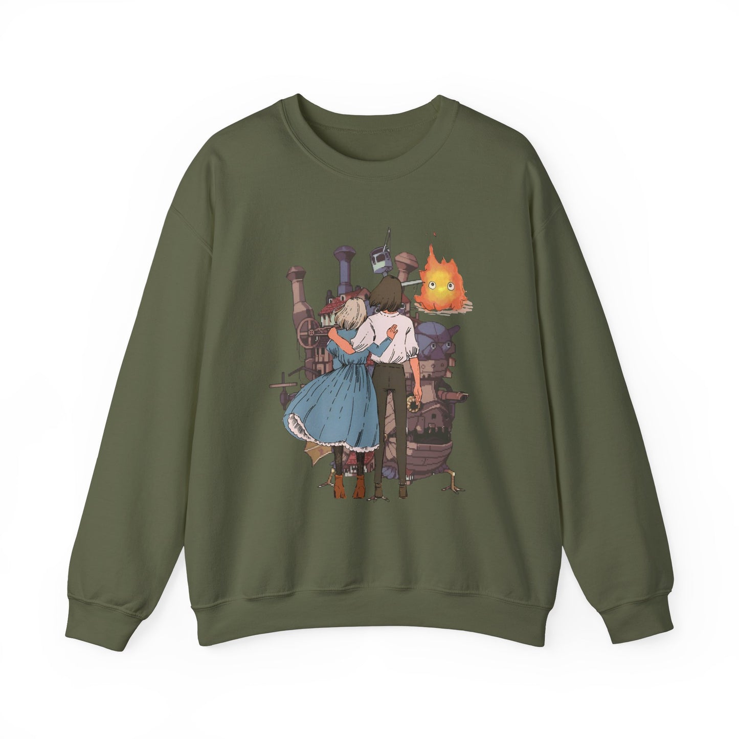 Howl's Moving Castle Love Sweatshirt – 100% Cotton Studio Ghibli Anime Sweatshirt