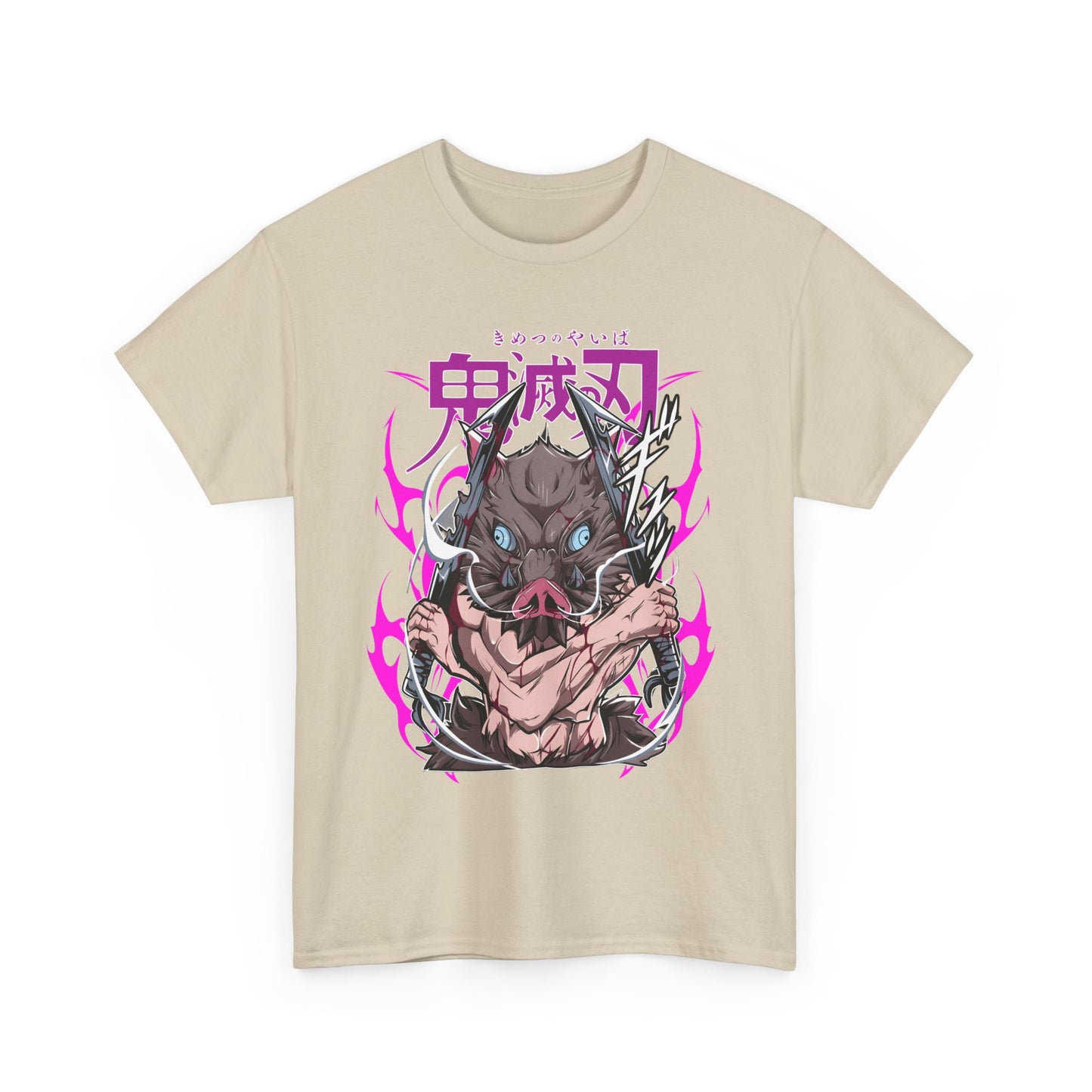 Inosuke Hashibira Demon Slayer T-Shirt – 100% Cotton Anime Tee for Boar Head Fans