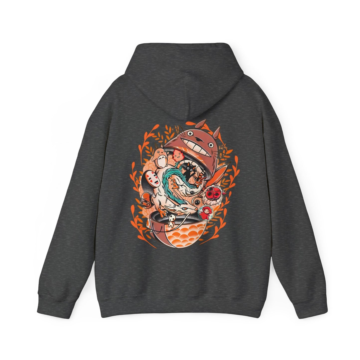 Totoro Matryoshka Back Print Hoodie – 100% Cotton Studio Ghibli Sweatshirt for Anime Fans