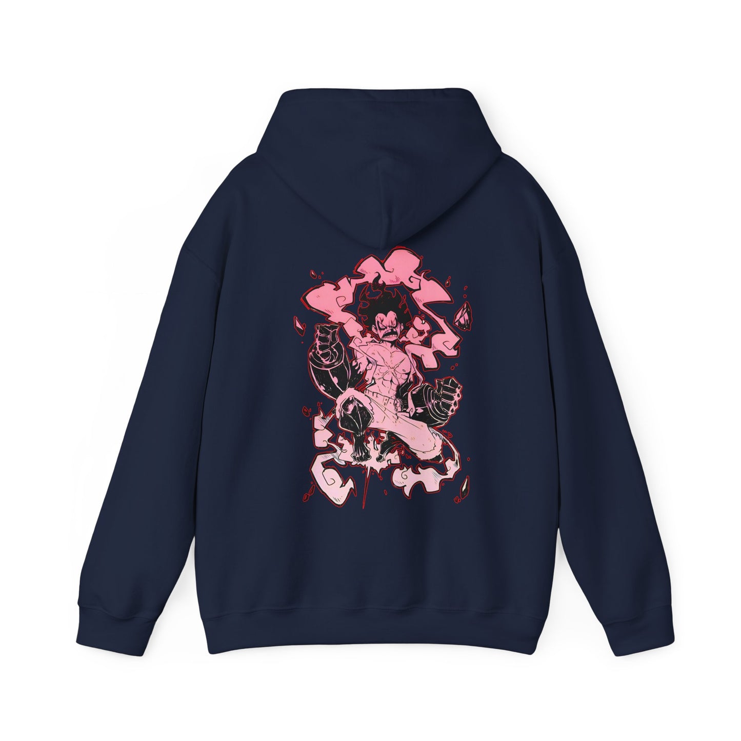 Luffy Gear Fourth Snakeman Back Print Hoodie – 100% Cotton One Piece Anime Hoodie