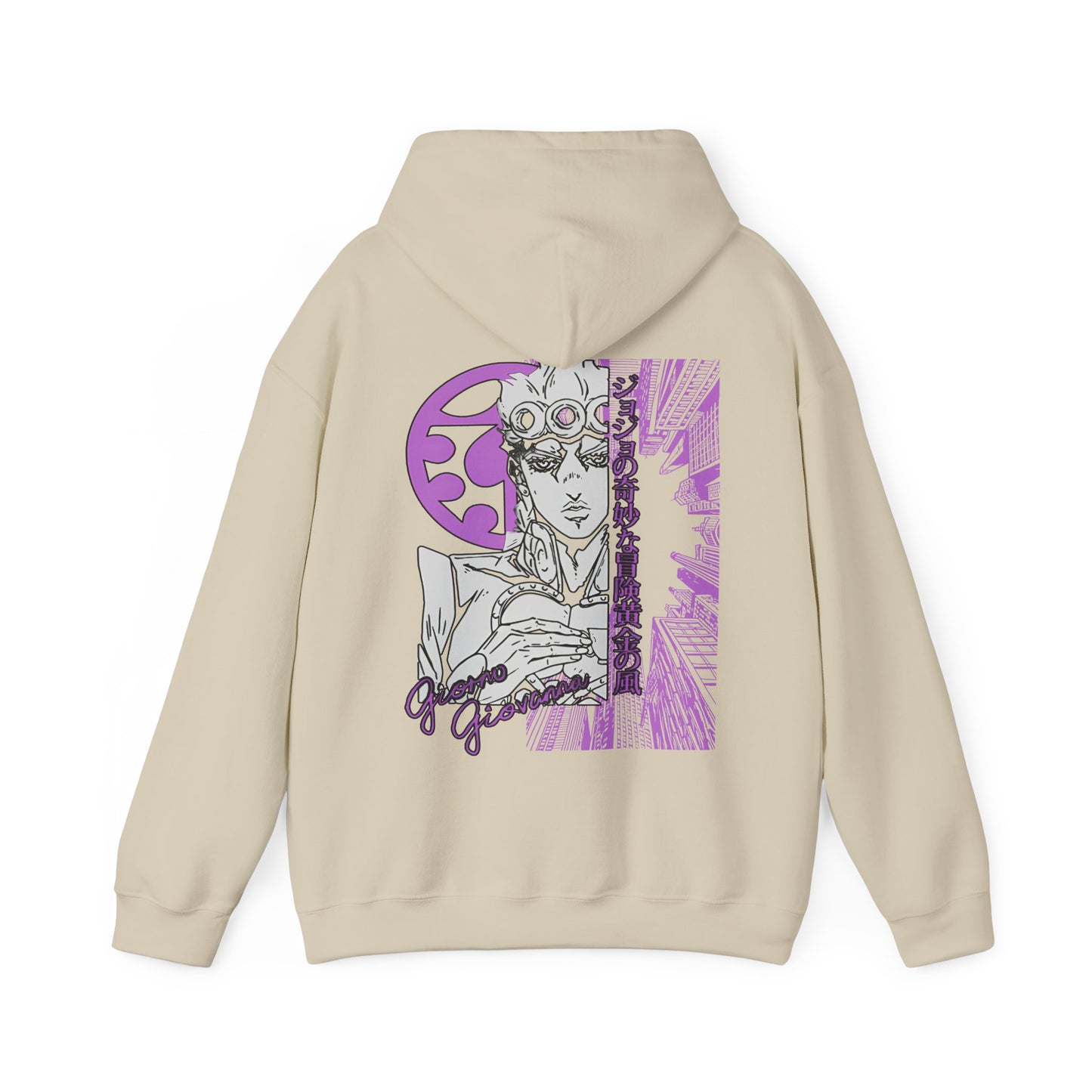 Giorno Giovanna Back Print Hoodie – 100% Cotton JoJo’s Bizarre Adventure Anime Sweatshirt