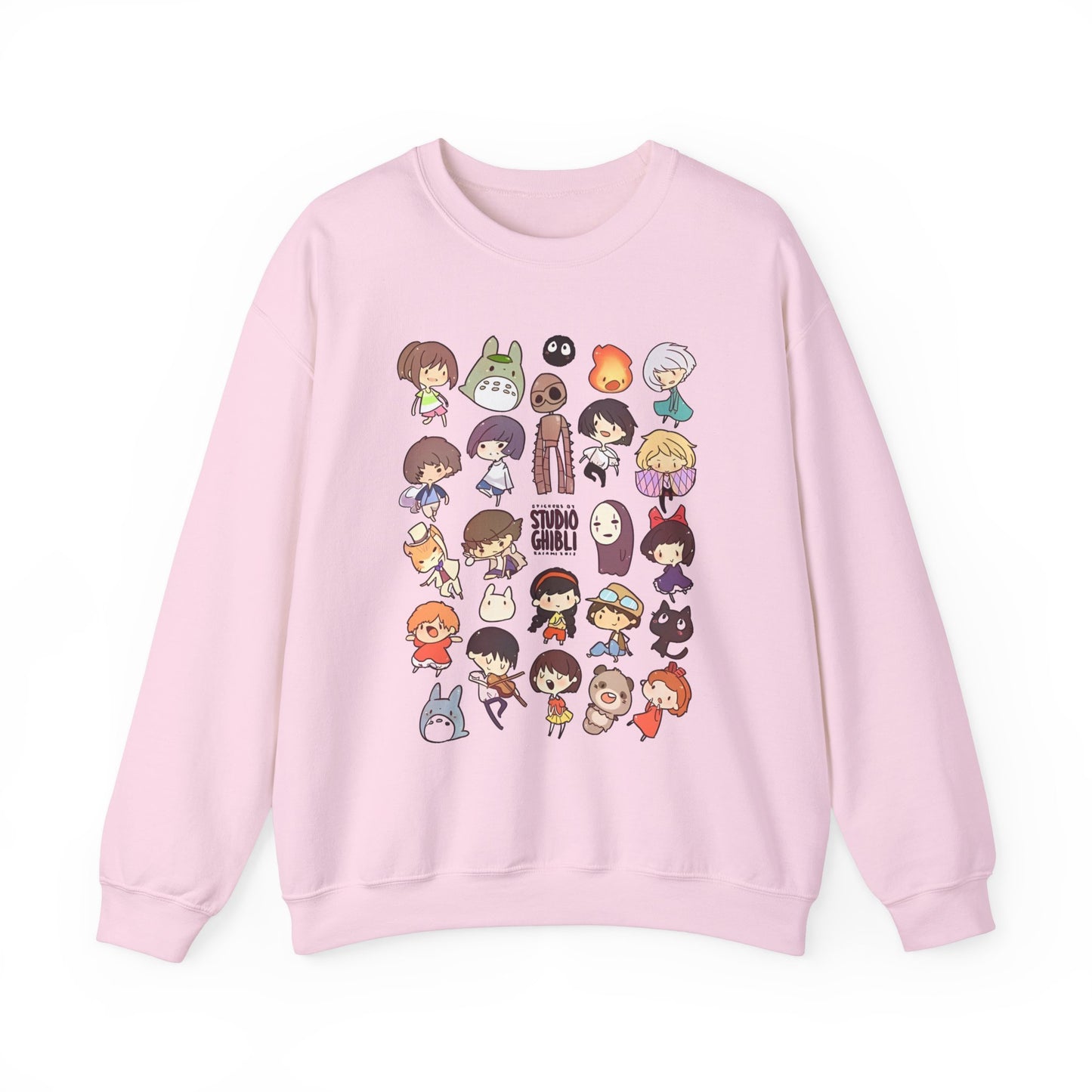 Chibi Studio Ghibli Characters Sweatshirt – 100% Cotton Cozy Anime Pullover for Ghibli Lovers