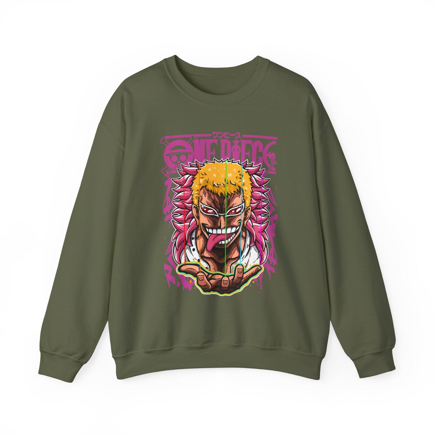 Donquixote Doflamingo Sweatshirt – One Piece 100% Cotton Pullover for Anime Fans