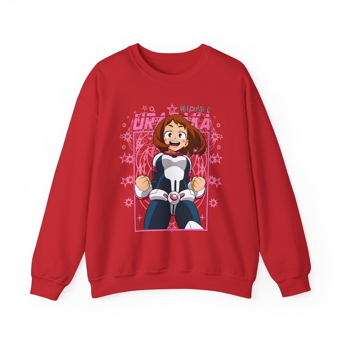 Ochaco Uraraka Sweatshirt – 100% Cotton Gildan 18000 | My Hero Academia Cozy Anime Pullover