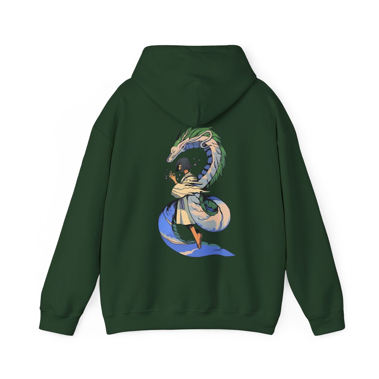 Haku Spirited Away Back Print Hoodie – 100% Cotton Studio Ghibli Anime Pullover