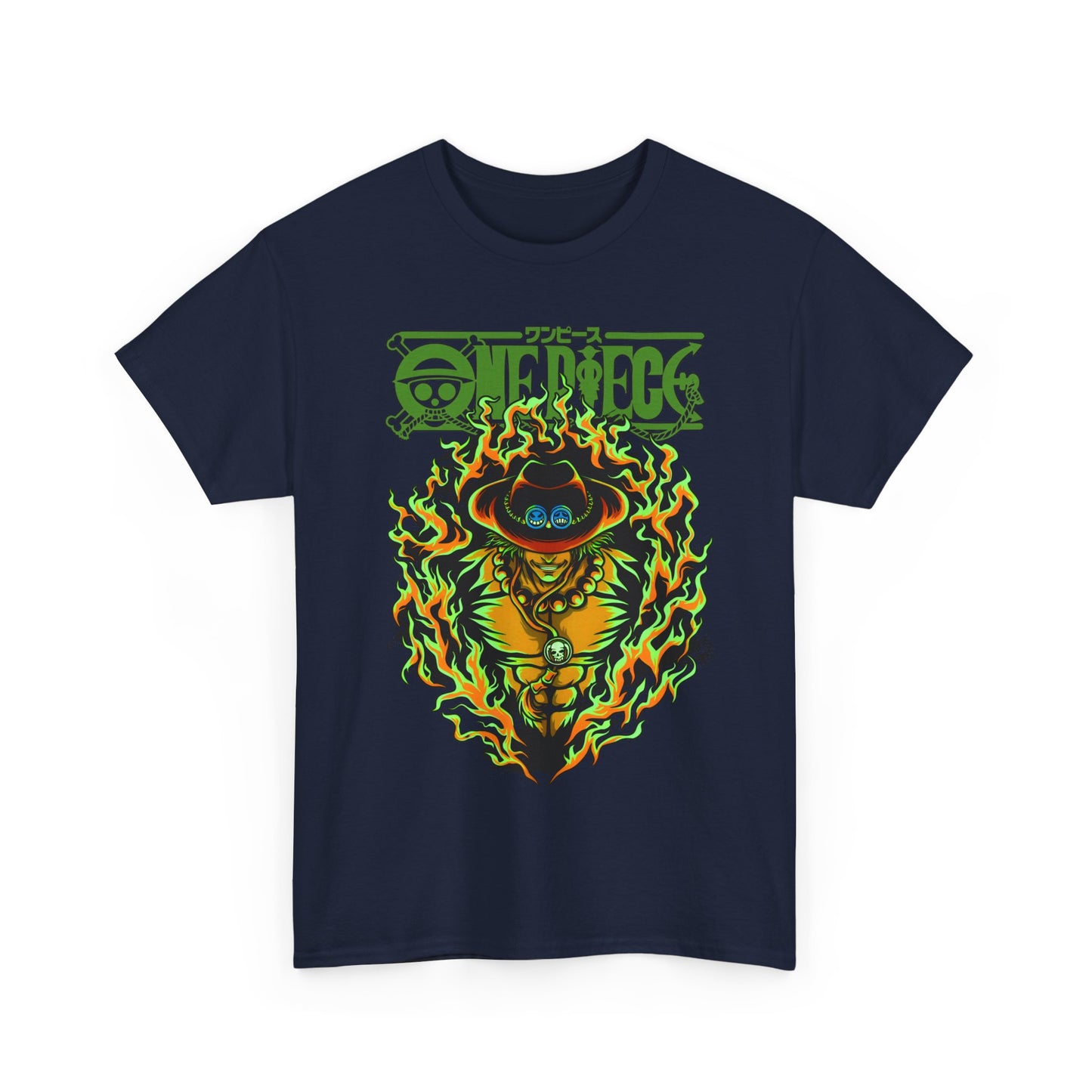 Portgas D. Ace One Piece T-Shirt – 100% Cotton Anime Tee for Fire Fist Fans