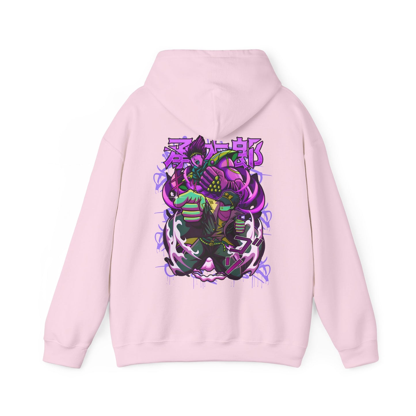 JoJo's Bizarre Adventure Back Print Hoodie – 100% Cotton Anime Hoodie for JoJo Fans