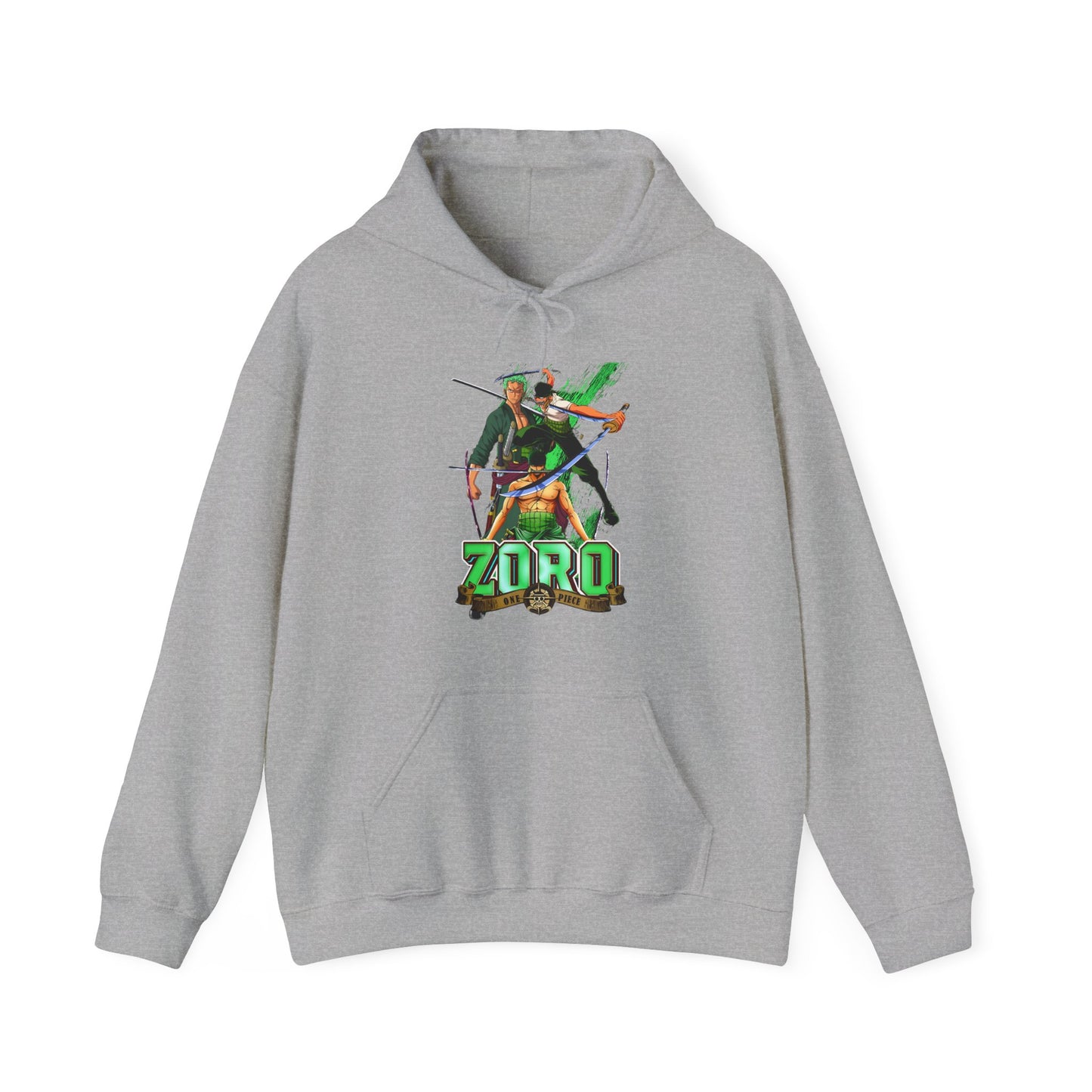 Roronoa Zoro Sword Hoodie – 100% Cotton One Piece Anime Hoodie for Zoro Fans