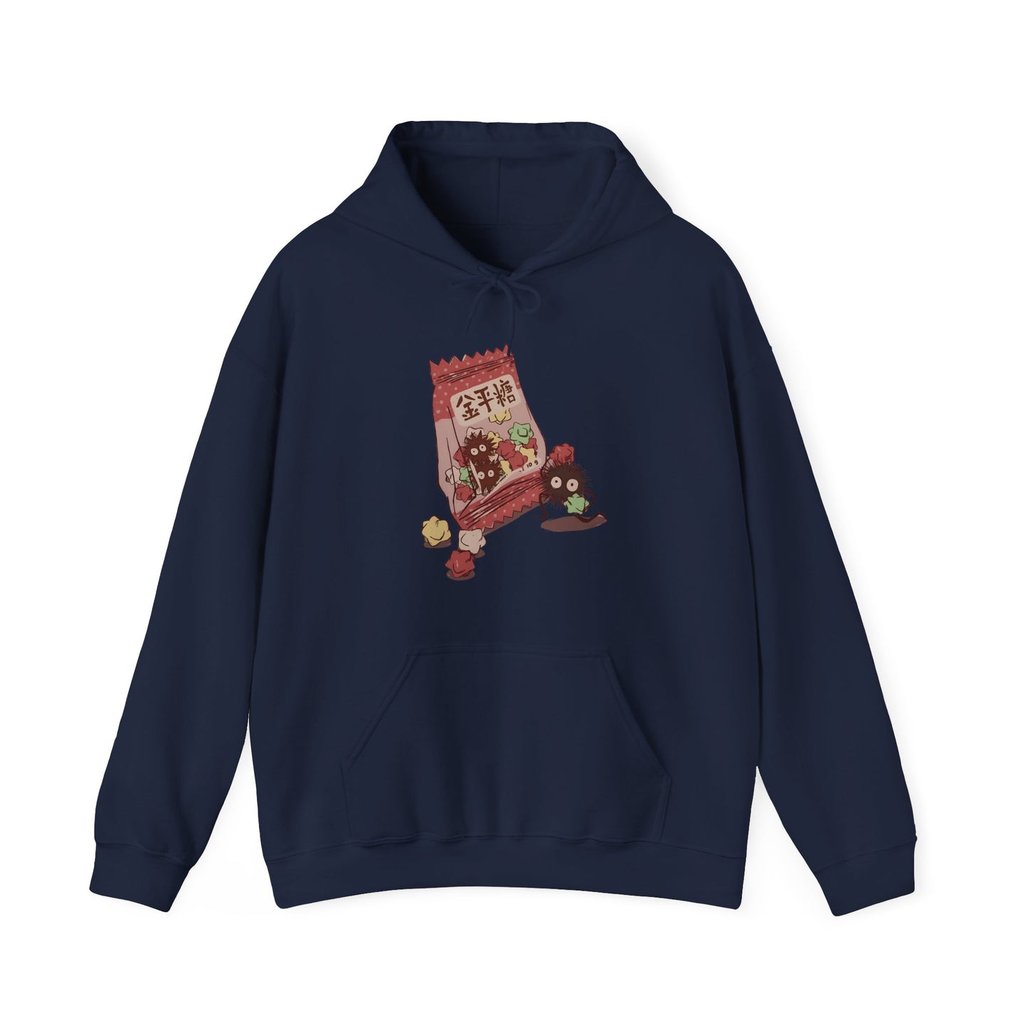 Soot Sprites Candy Hoodie – 100% Cotton Studio Ghibli Anime Hoodie for Fans