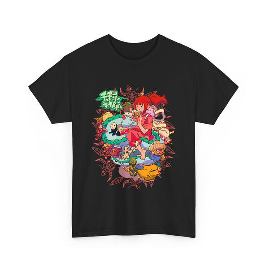Spirited Away Characters Collage T-Shirt – 100% Cotton Studio Ghibli Anime Tee